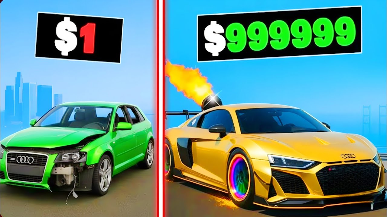 LEVEL 1 to LEVEL 100,000,00 AUDI R8 IN GTA 5