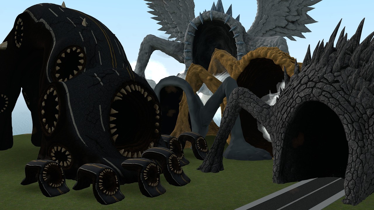 NEW ROAD EATER PHASE 2 VS LAND EATER AND ALL SEA EATER MONSTERS In Garry's Mod!