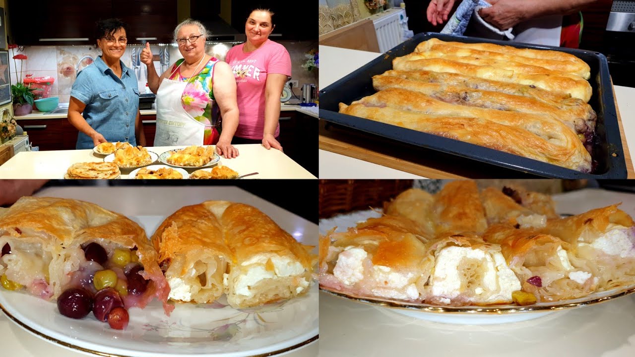 Plăcintă cu Brânză ( urda ) si cu struguri Hamburg de la Bunica cu multă poveste ❤🇷🇴