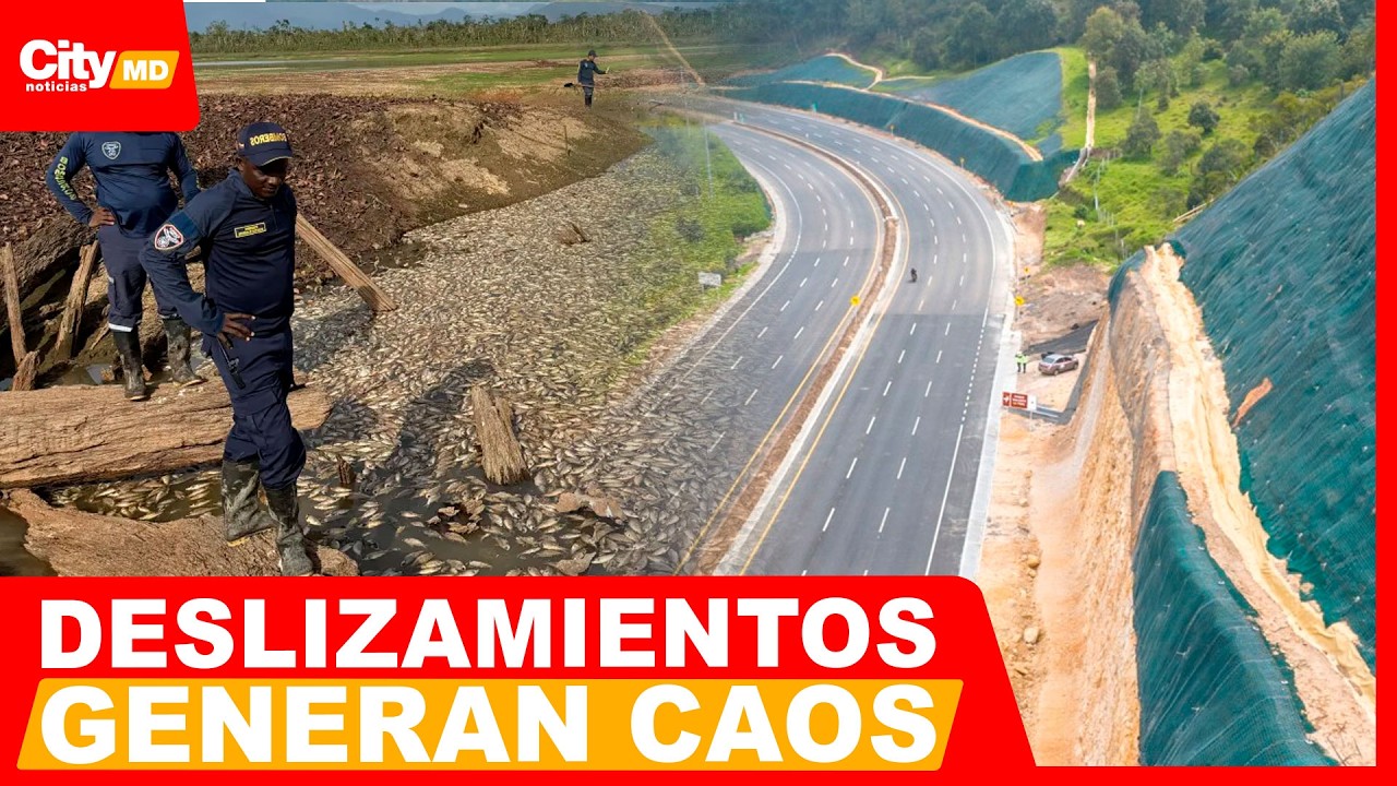 Deslizamientos en la v&iacute;a Bogot&aacute;-Girardot dejan graves afectaciones | City Noticias Medio D&iacute;a