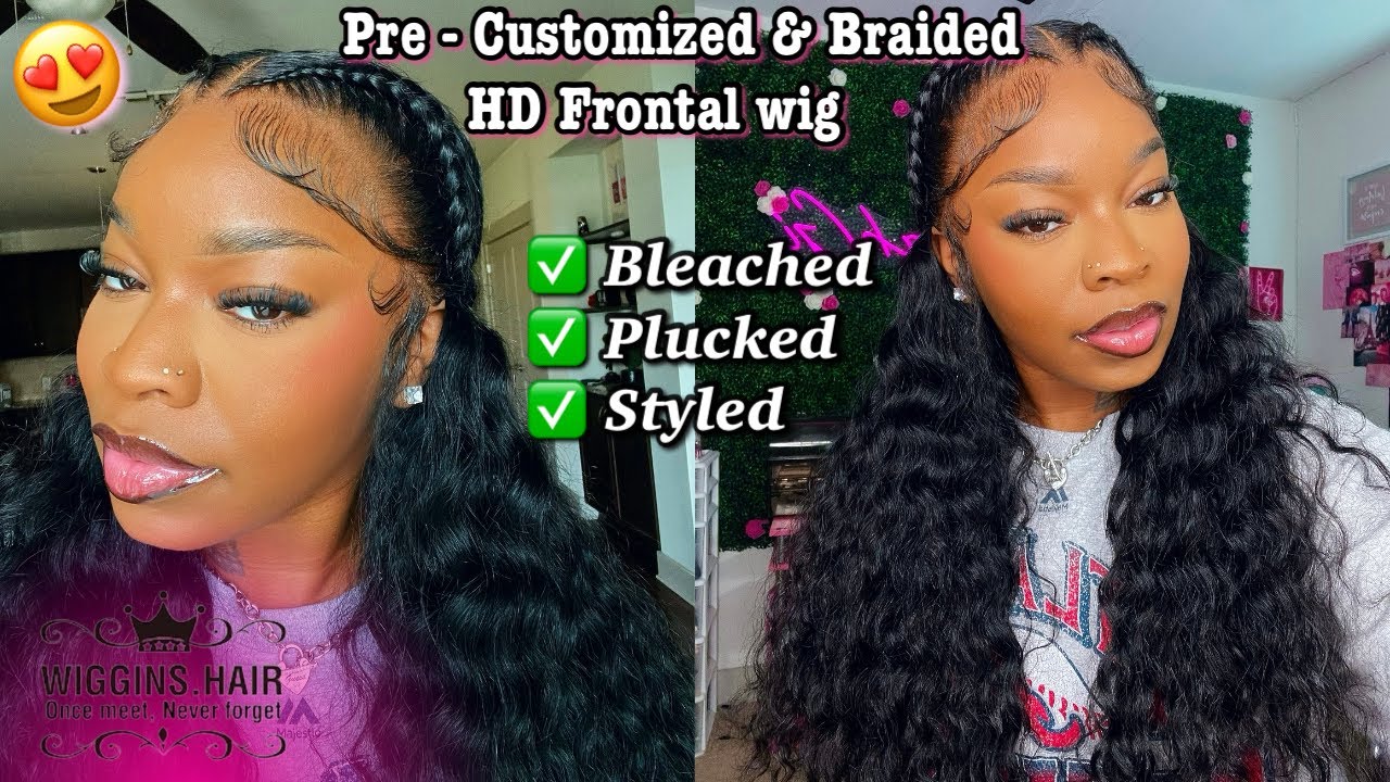 PRE CUSTOMIZED AND BRAIDED 13X6 LOOSE DEEP WAVE MELTED HD LACE WIG +Dramatic Baby hair| Wiggins Hair