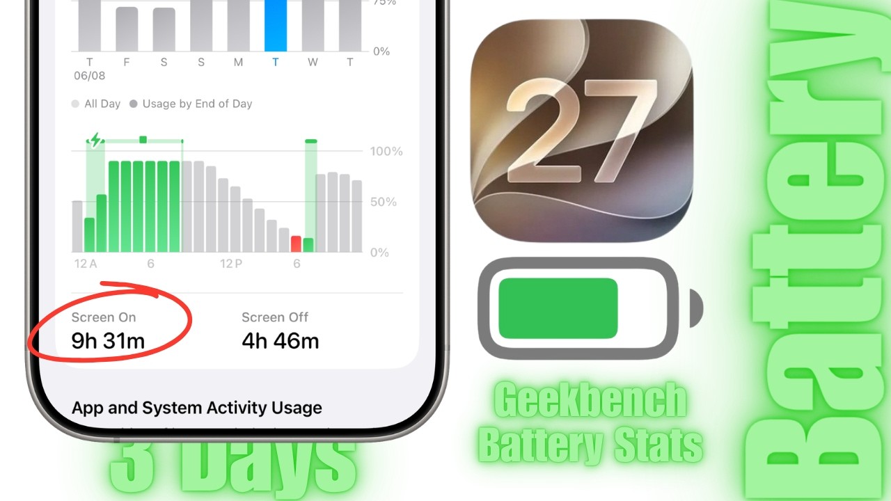 iOS 27 Beta 5: Время работы от аккумулятора и производительность (спустя 3 дня)