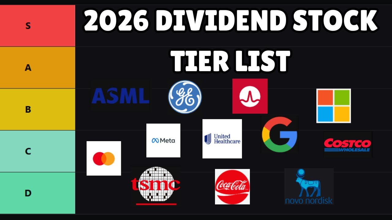 The BEST Dividend Stocks For 2026 (Tier List)
