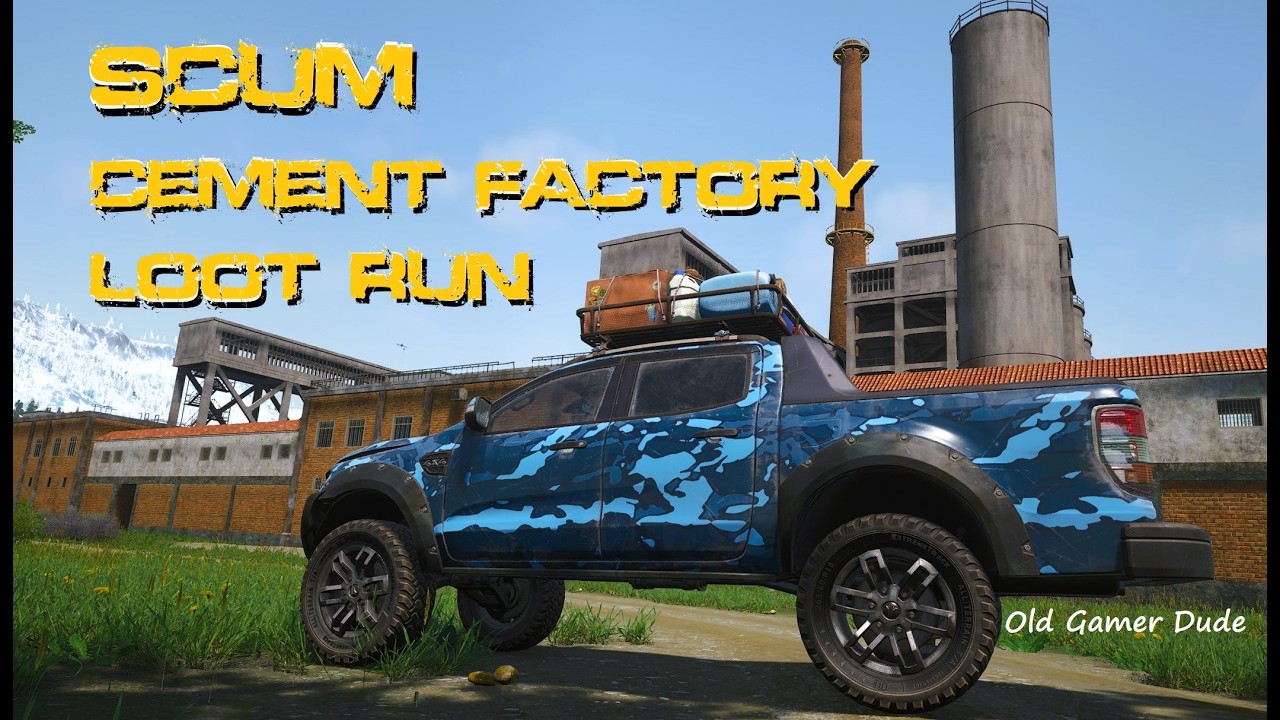 SCUM - This is how i deal with the mechs - Cement Factory loot run