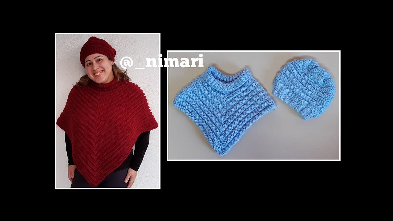 MINI PONCHO DE GOMOS EM TRICÔ 👉 TÉCNICA DO QUADRADO PERFEITO