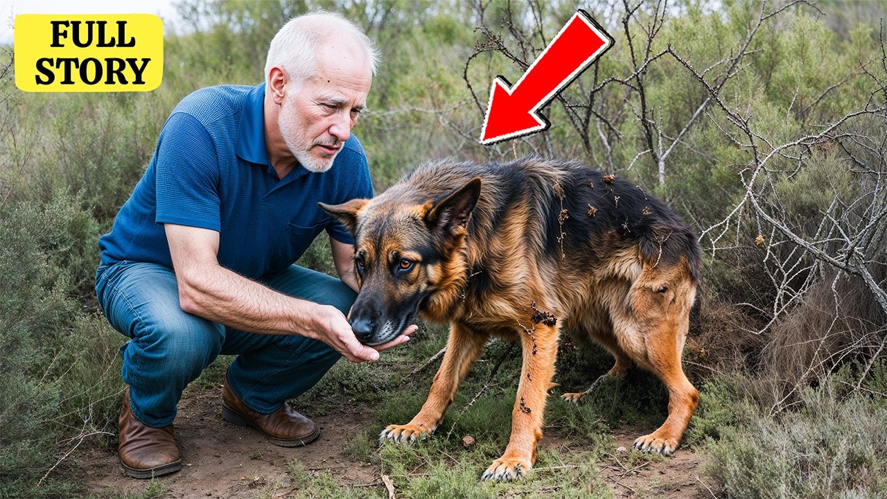 Man Saves Abandoned German Shepherd On Highway. What Happens Next Will Break Your Heart.