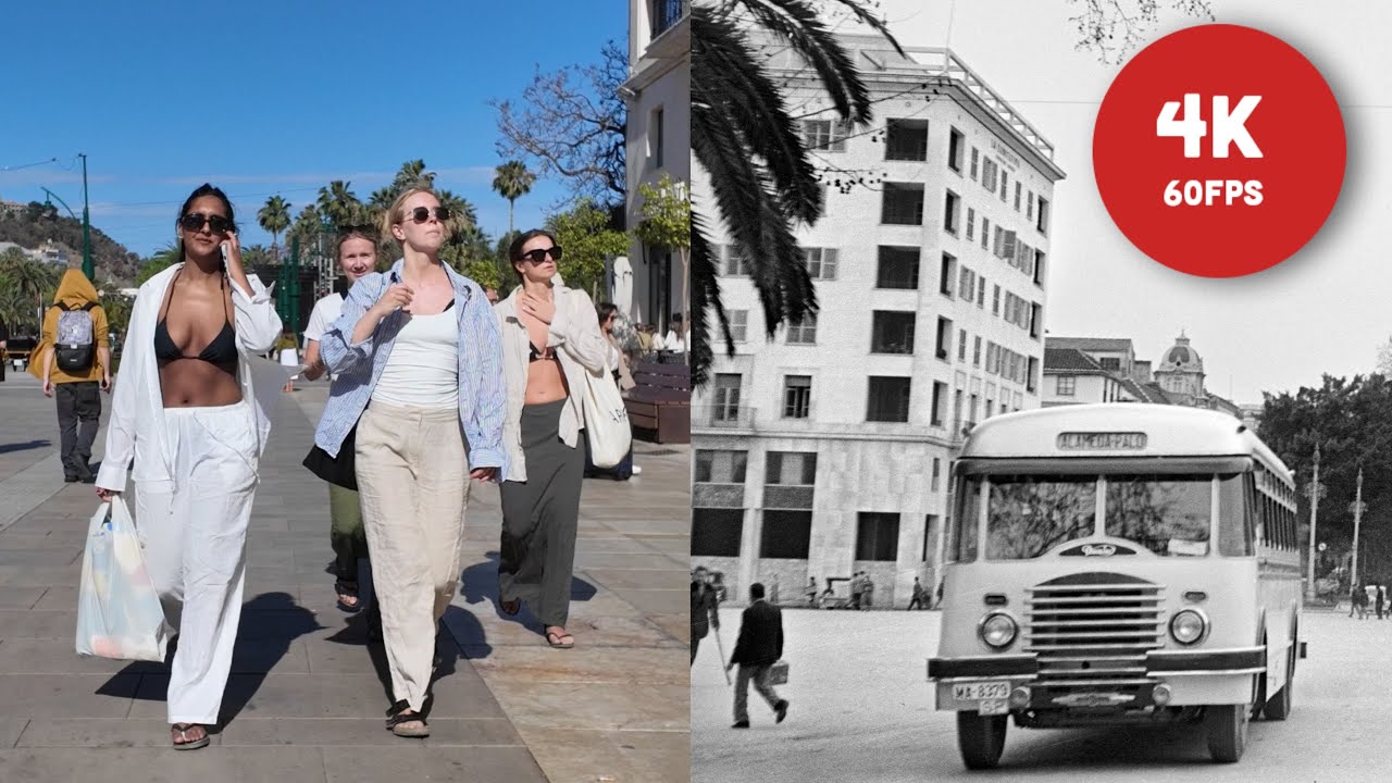 Malaga Alameda Principal 🇪🇦 Spain Life in Past & Present | Exploring City Streets | Walking Tour 4K