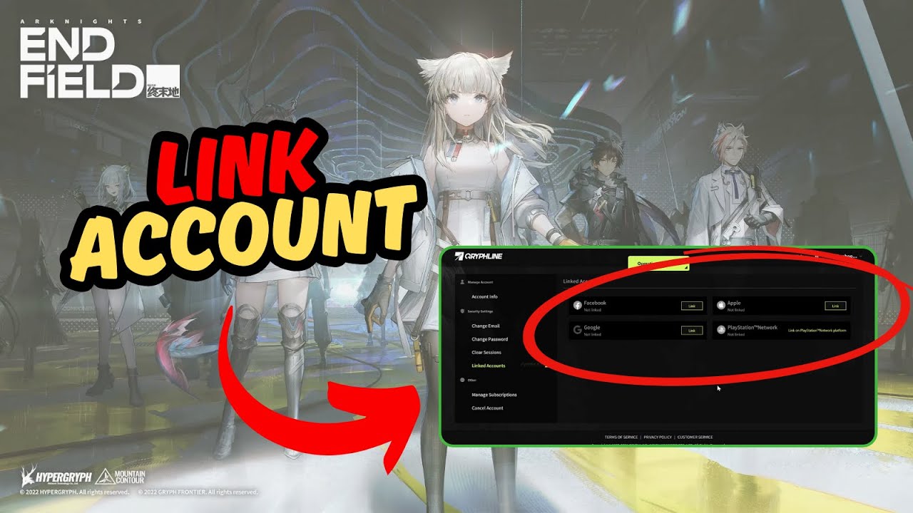 Как связать или отвязать учетную запись в Arknights Endfield (ПК, мобильные устройства и PS5)