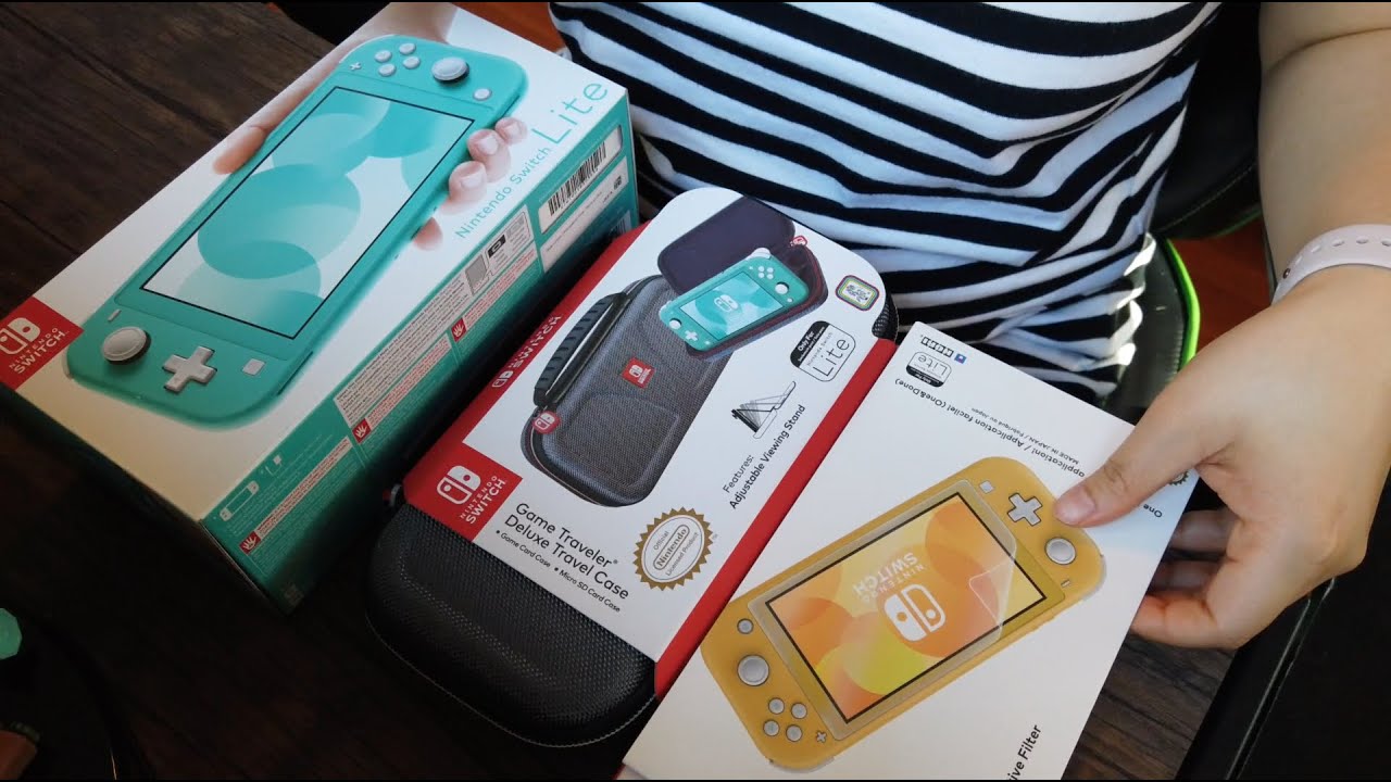 Unboxing Nintendo Switch Lite Turquoise Bundle from Costco