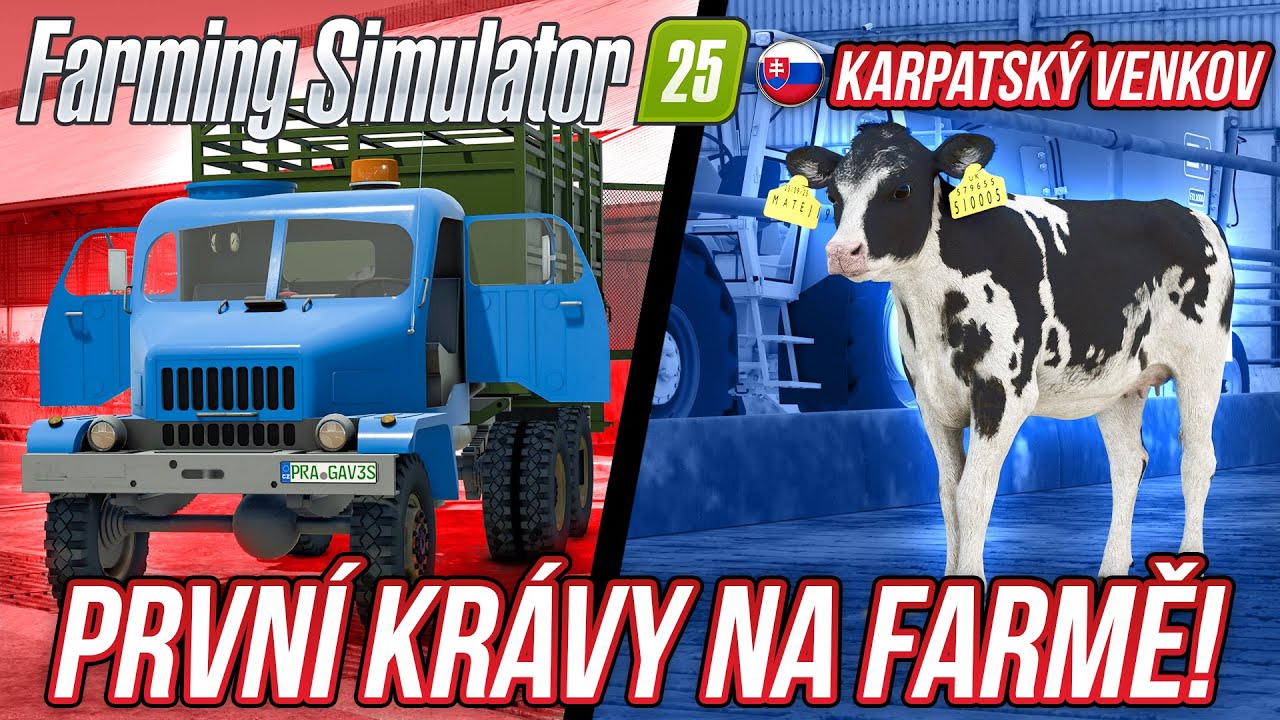 PRVNÍ KRÁVY NA FARMĚ! | Farming Simulator 25 Karpatský venkov #02