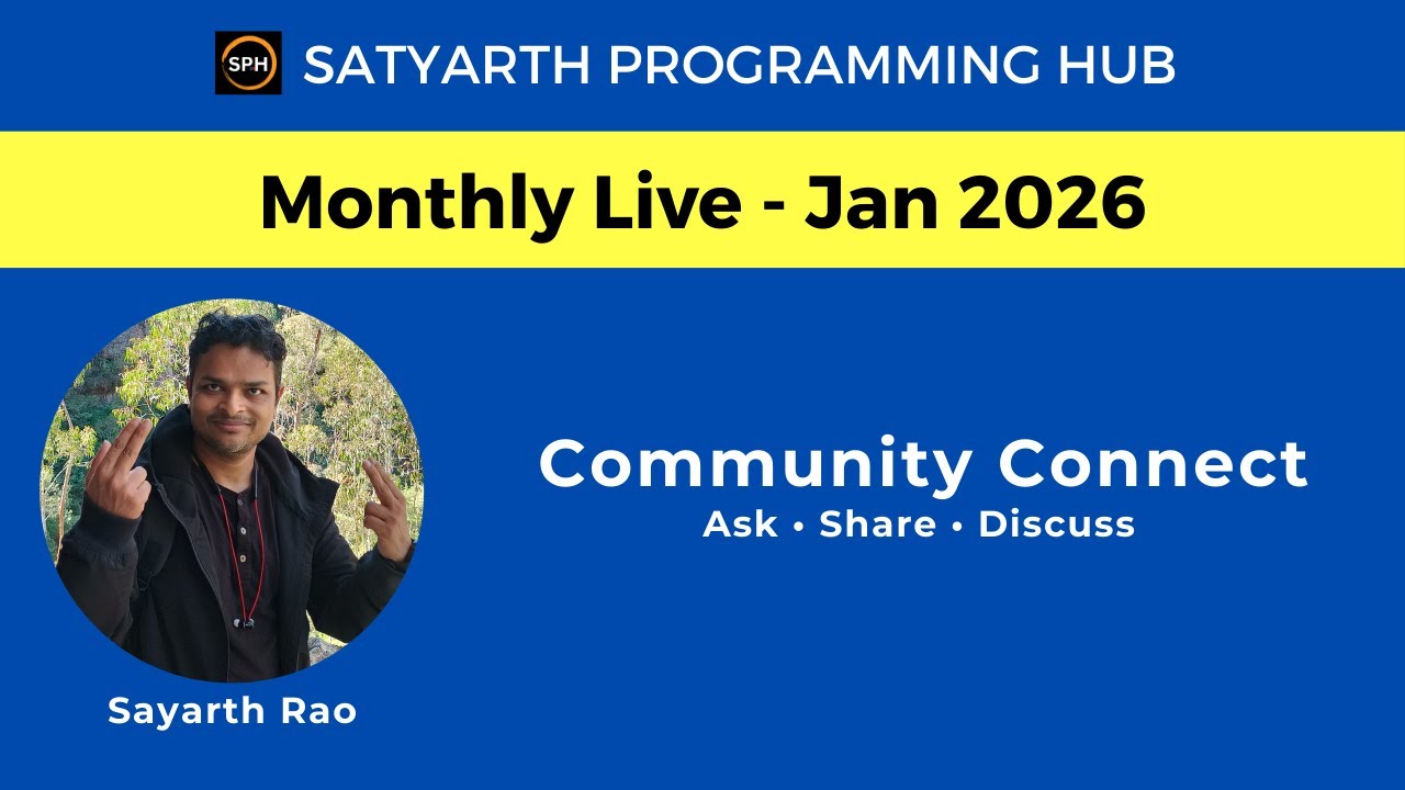Welcome to Community Connect – Jan 2026 | Satyarth Programming Hub 👋