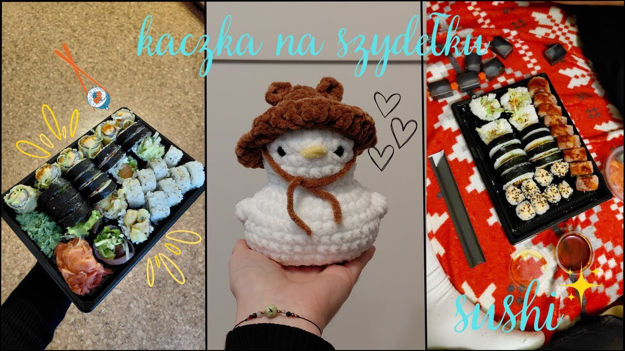 Dwa dni sushi, nowe uno i kaczka na szydełku 🧶 vlog