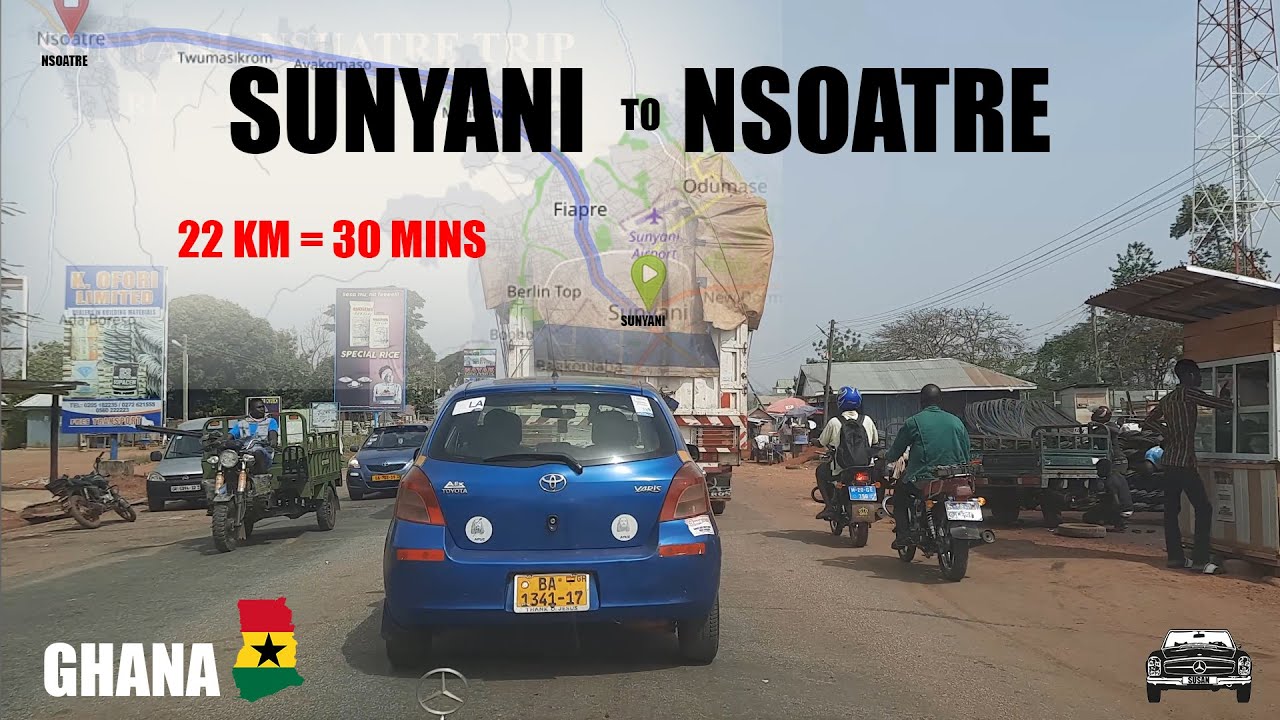 Sunyani To Nsoatre Road Travel in Ghana 4K