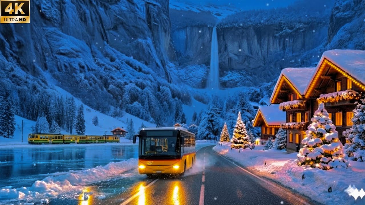 ✨ Breathe Deeply – An Inspiring Winter Drive Through the Heart of the Swiss Alps | 4K