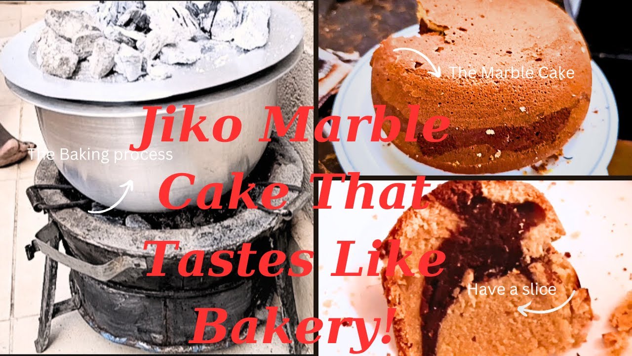 How To Bake Marble Cake At Home Using Charcoal Jiko #noovencake #marblecakerecipe