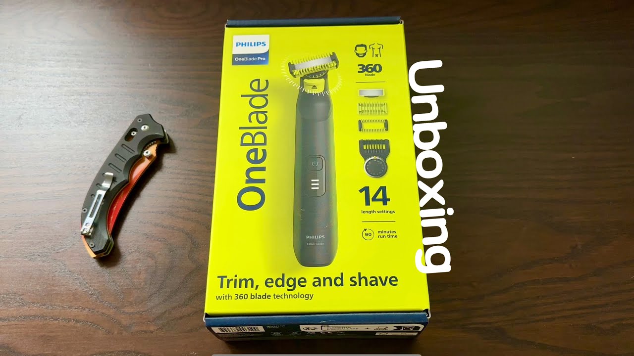 Close-up Unboxing OneBladePro 360 (QP6541/15)