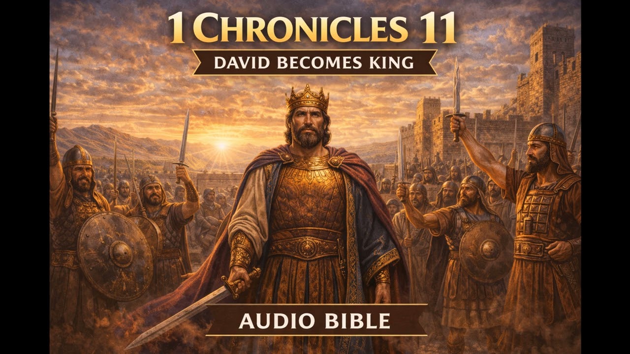 📖 1 Chronicles 11 (Audio Bible) | David Becomes King | Jerusalem Captured