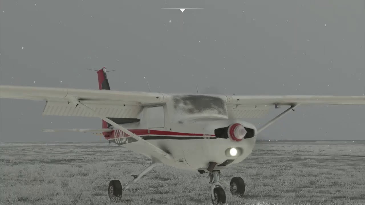 Boston under snow and emergency landing in Microsoft Flight Simulator Release version