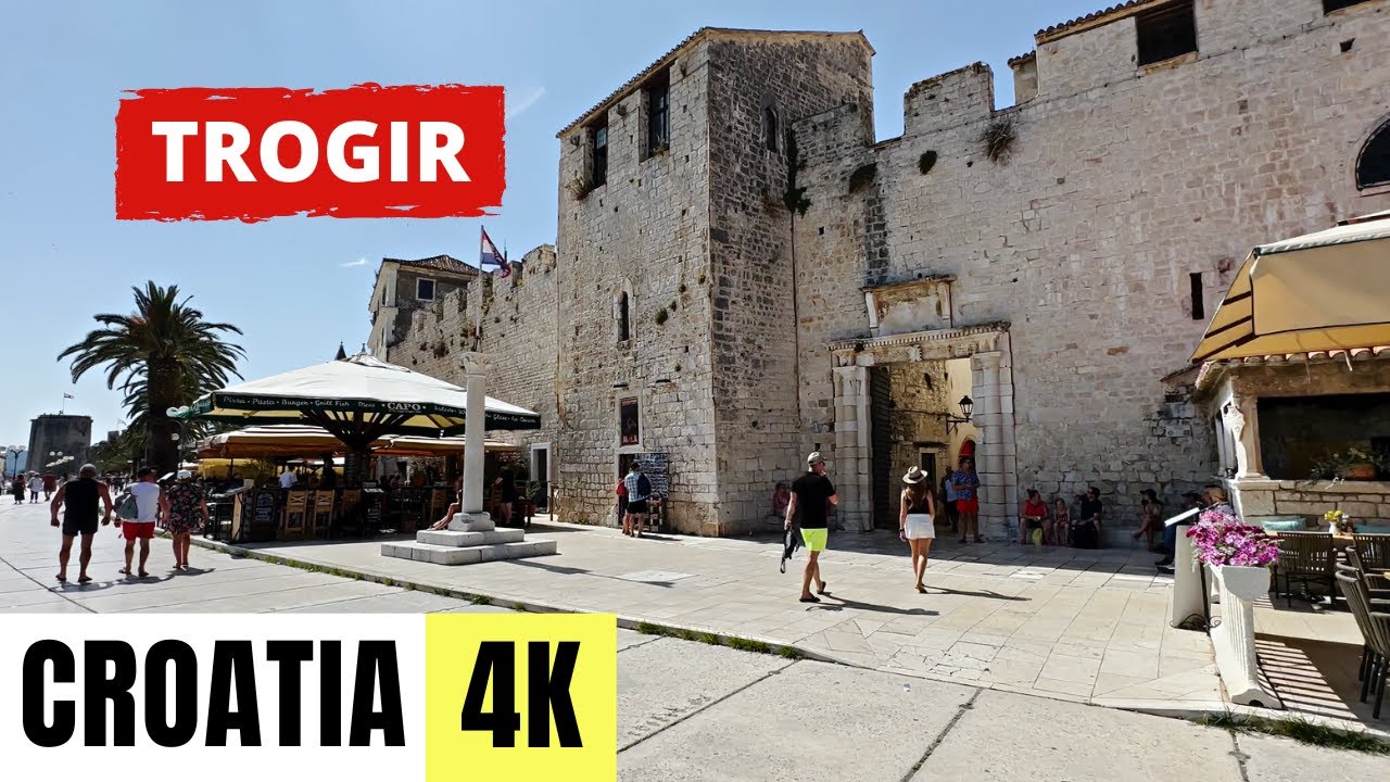 CROATIA 🇭🇷 [4K] TROGIR — Walking Tour — JULY 2023