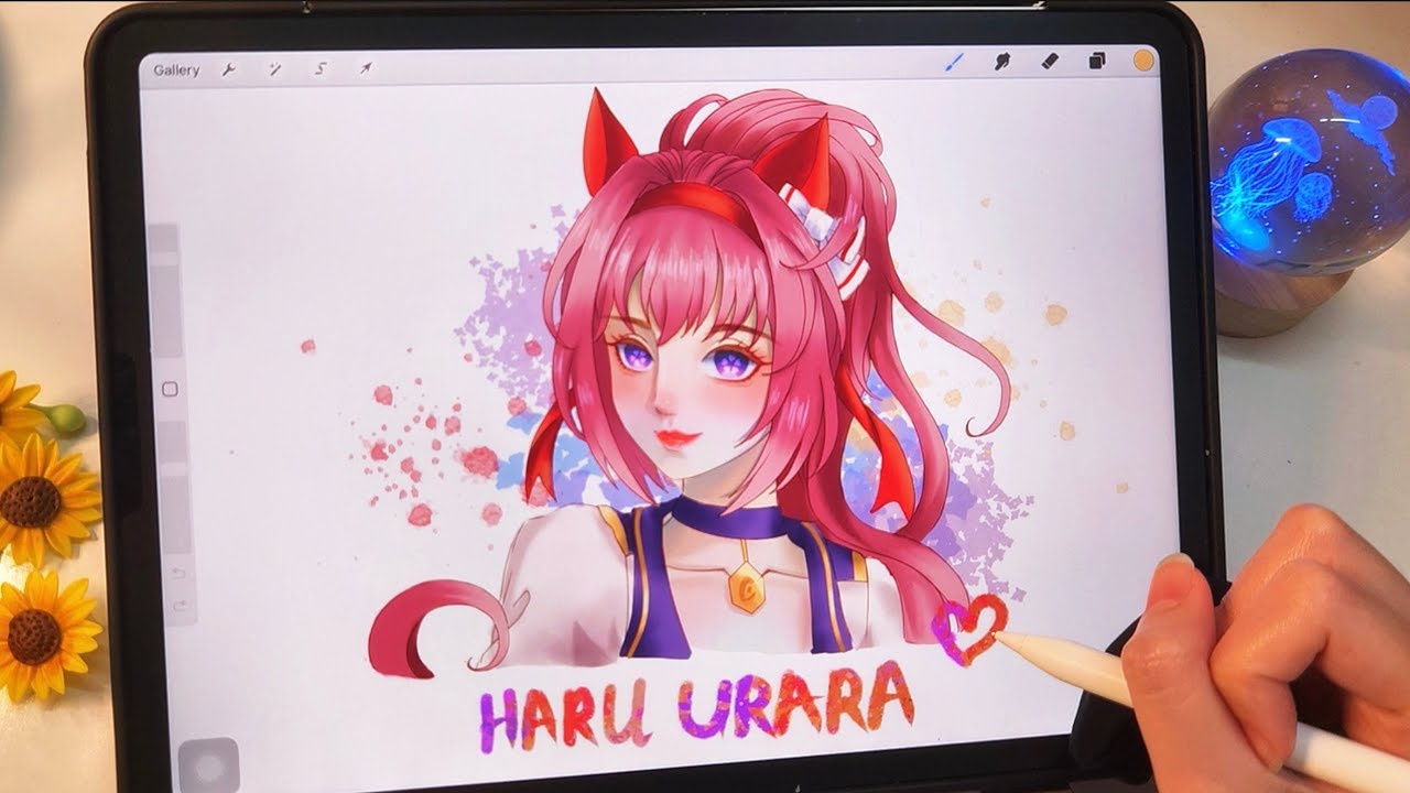 Draw With Me°☆ | ASMR Ipad Drawing |🐴💖 Haru Urara Fanart 