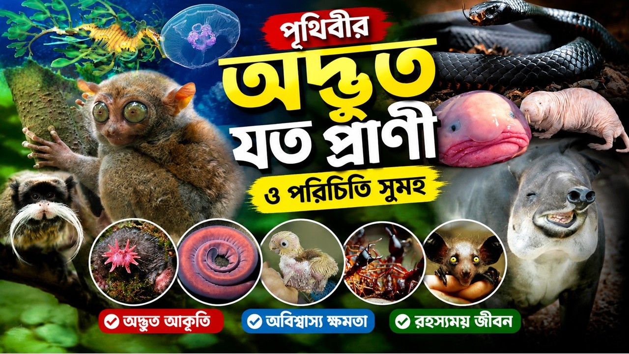 পৃথিবীর অদ্ভুত যত প্রাণীসূমহ  | The Strangest Animals In The World | Kushtia Alo