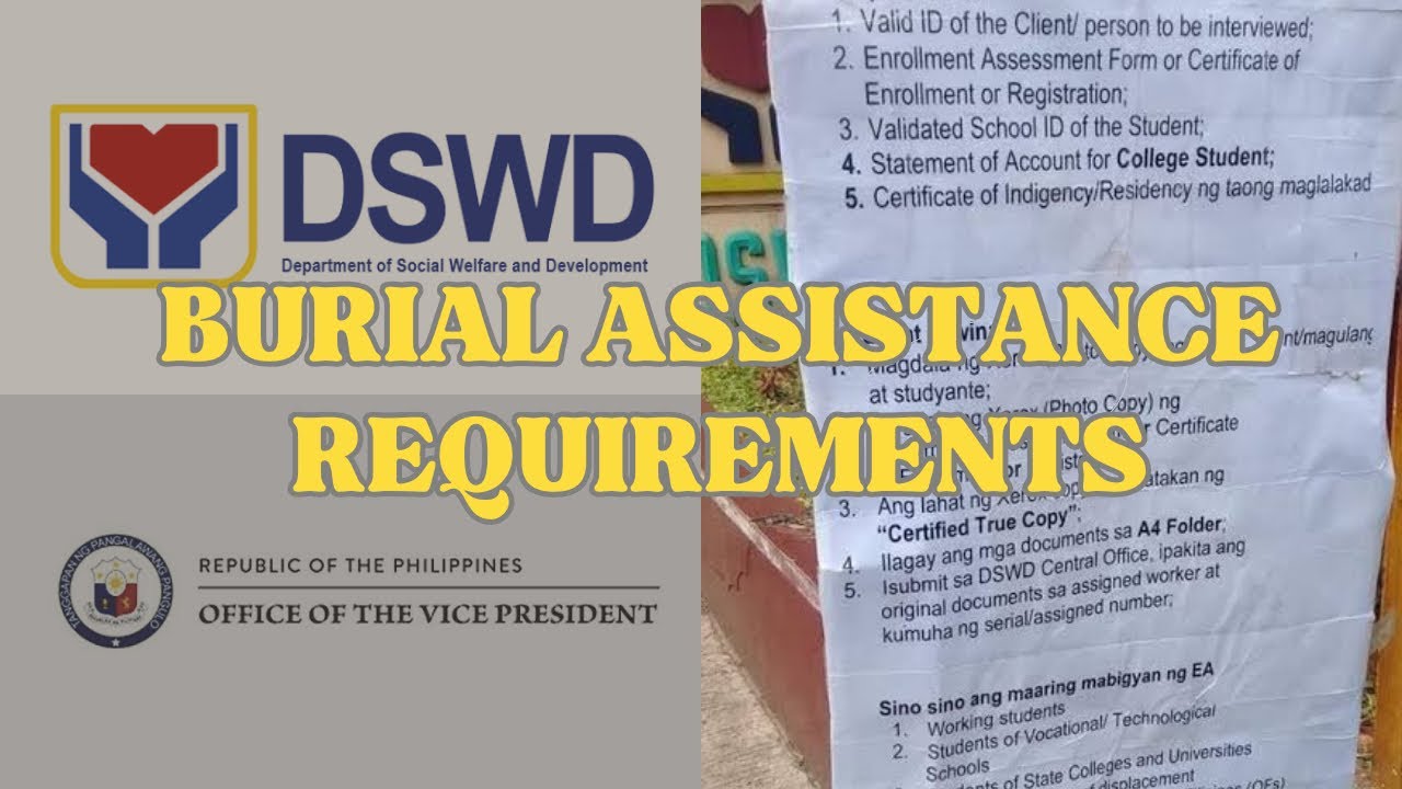10,000 BURIAL ASSISTANCE. REQUIREMENTS| DSWD,OVP,MAYOR&rsquo;S OFFICE| 2023