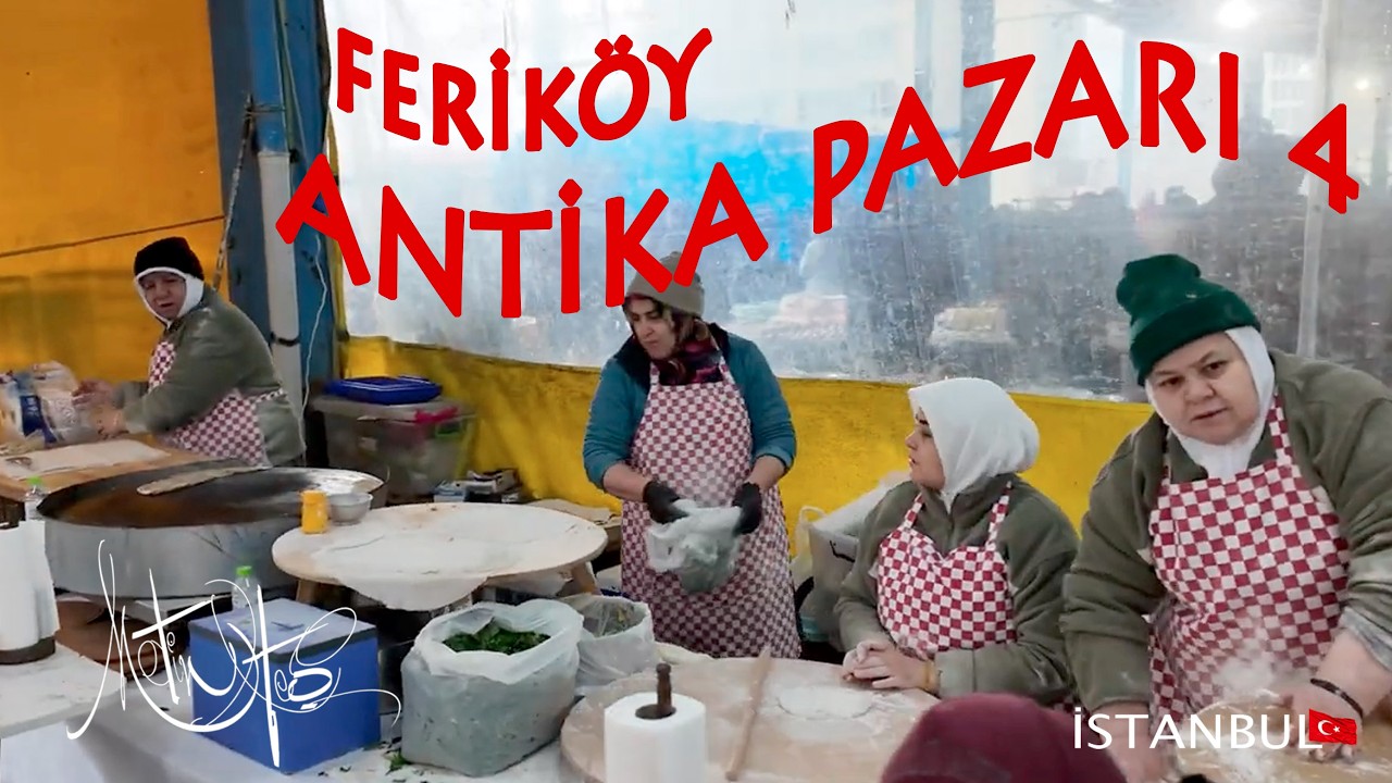 Adım adım İSTANBUL/ Feriköy Antika Pazarı4 /4K Walking Tour