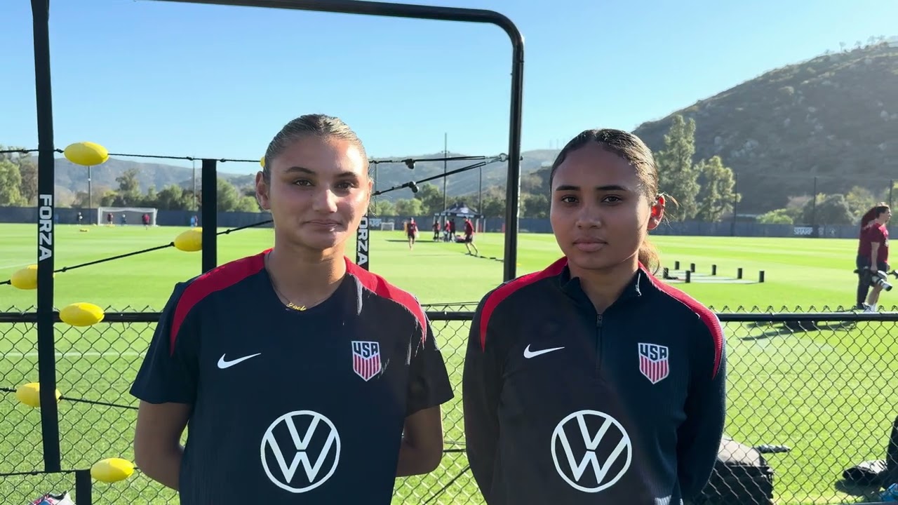 Angel City FC Players Gisele & Alyssa Thompson at San Diego FC’s Performance Center ​⁠@ussoccer