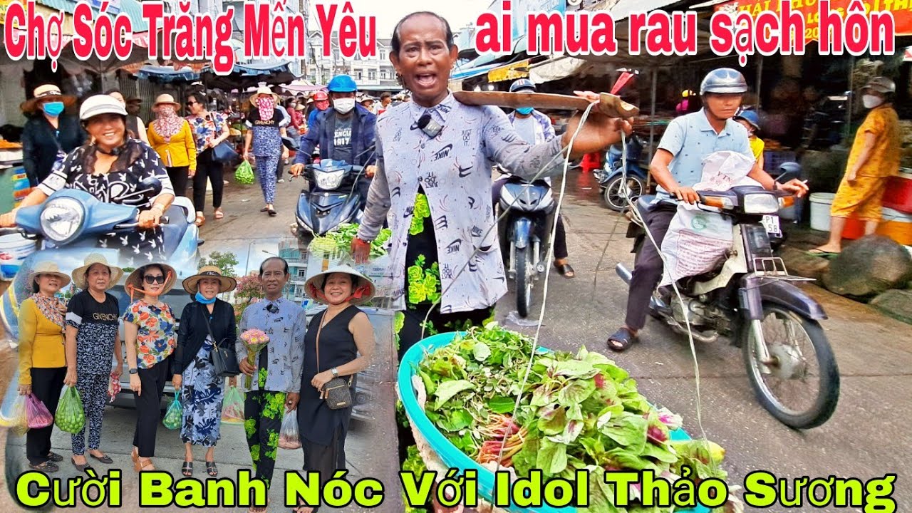 Cô Sương Dắt MTQ Đi Chợ Sóc Trăng Nghỉ Quay youtube Đi Bán Rau Sạch