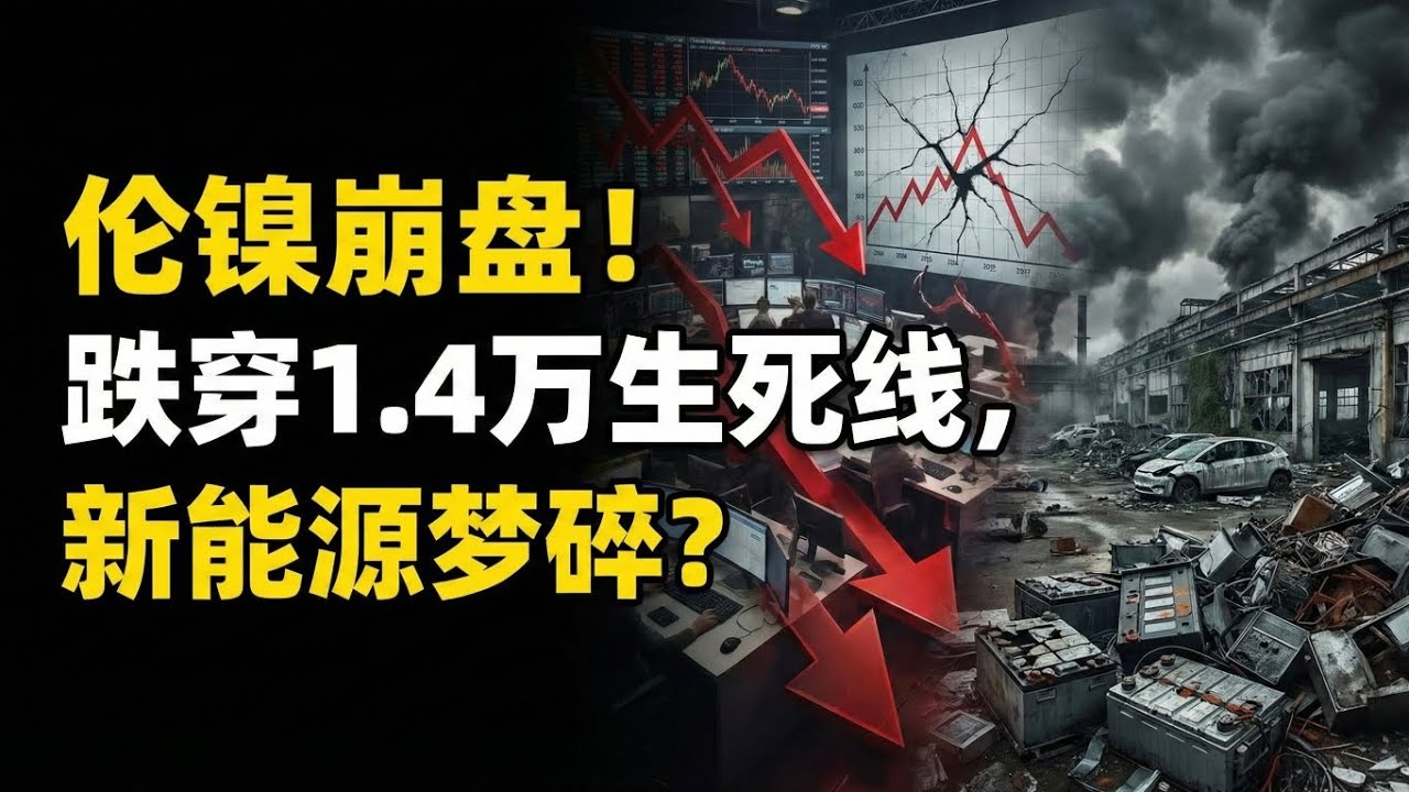 伦镍崩盘！跌穿1.4万生死线，新能源梦碎？LME Nickel Crash: $14k Broken, Is the EV Dream Over?