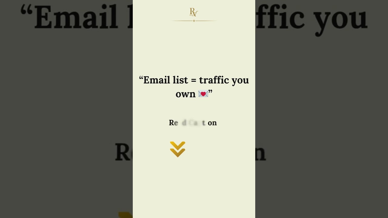 &ldquo;Email list = traffic you own 💌&rdquo;