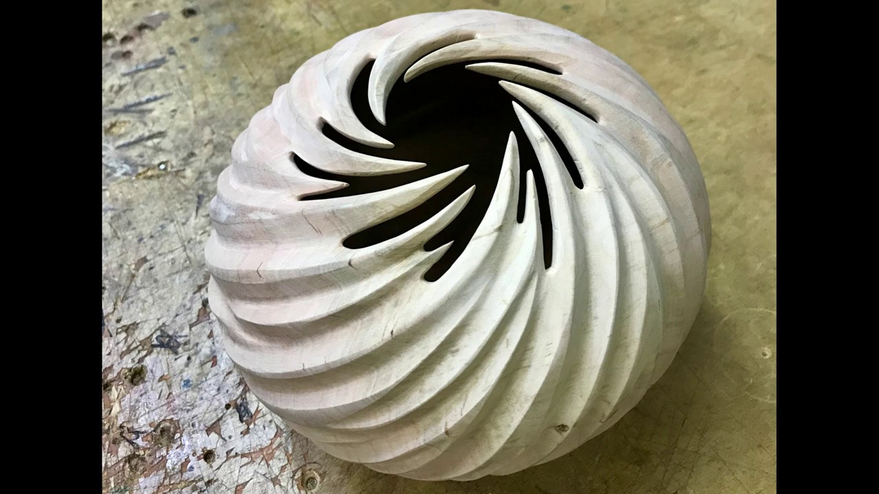 Woodturning - My favorite method of carving and sculpting using the lathe - twisted cherry vessel