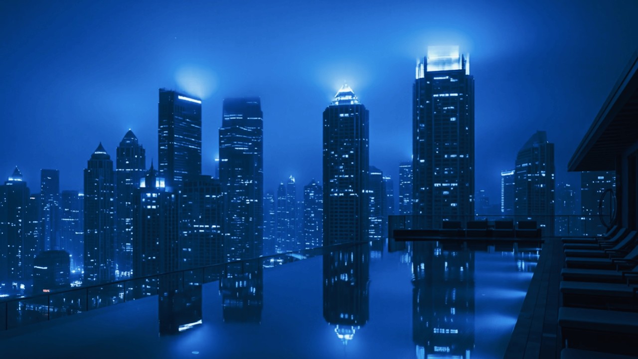 Slow Ambient Noise | Calm Midnight City | Peaceful Vibe 1H