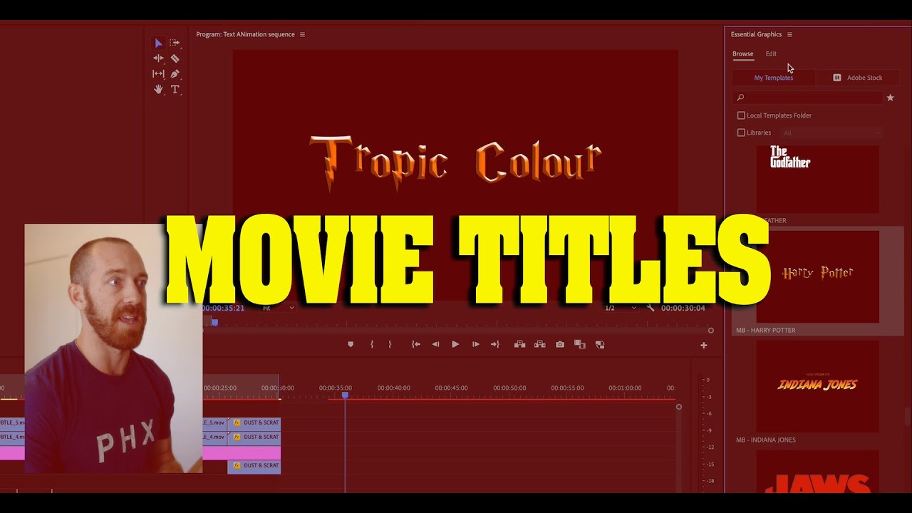 Classic Movie Title Customizable Templates & Presets!