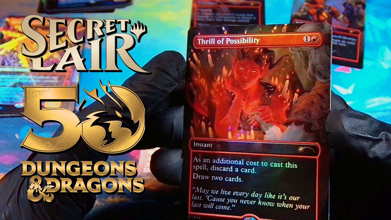 MTG Secret Lair - D&D 50th Anniversary Special - Foil Bundle Unboxing - Mythic Rare Bonus Card