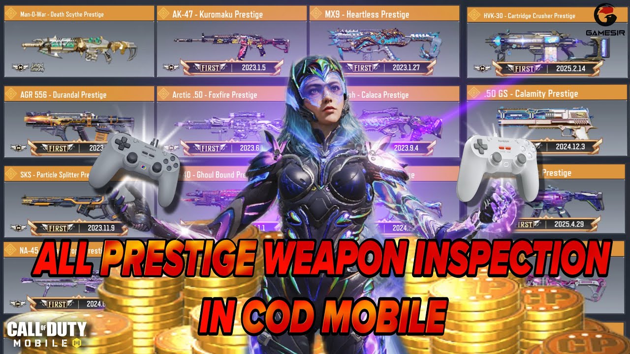All 16 Prestige Guns In COD Mobile | Every Prestige Weapons Inspection & Kill Effects in CODM