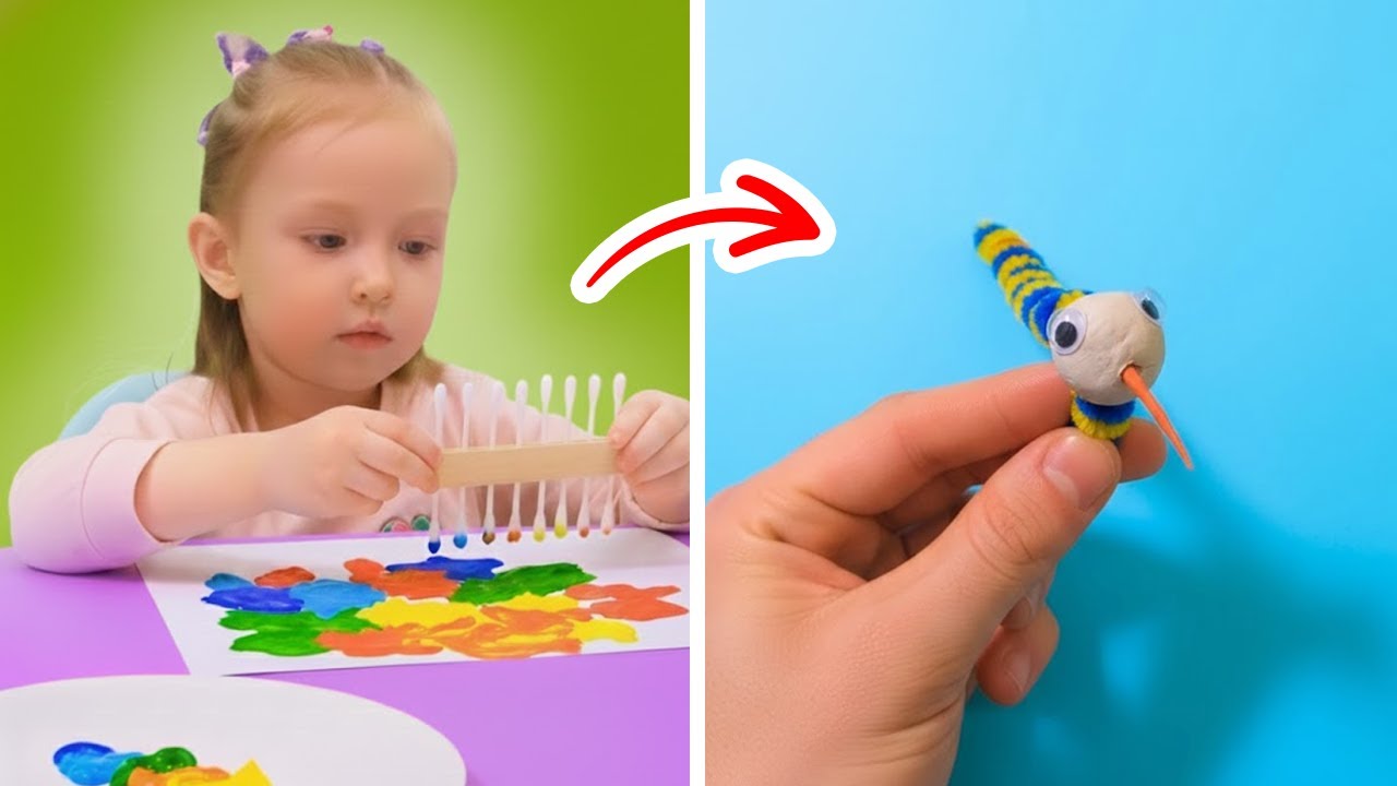 🌈 Let’s Make Rainbow Birds + More Fun DIY Crafts for Kids! ✂️😊 #DIY #Shorts