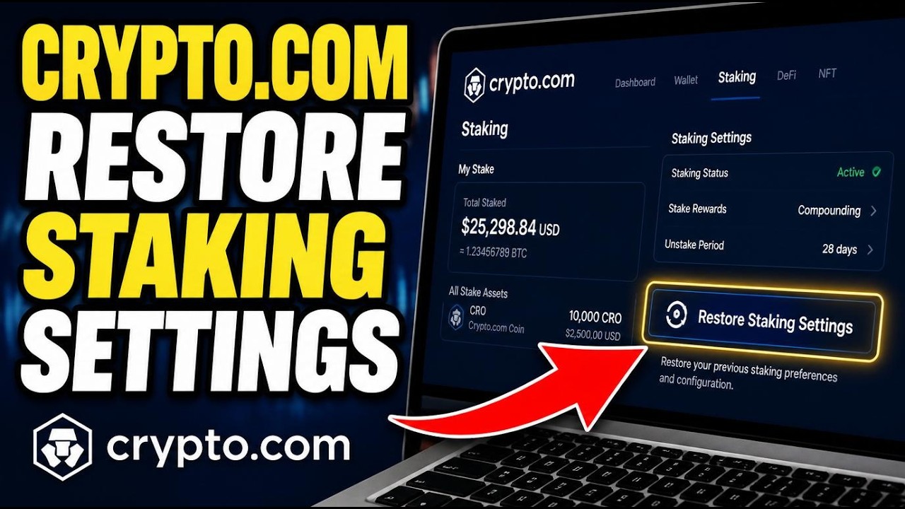 How to restore staking settings in Crypto.com - Quick Tutorial