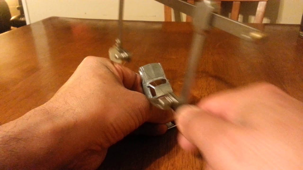 Cutting a hotwheels hood.