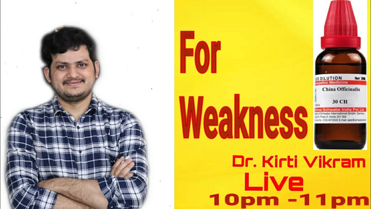 China for Weakness | Dr.Kirti Vikram Singh LIVE CLINIC#1247 14/1/2021