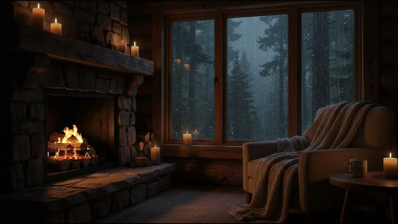 Rain on a Wooden Cabin in the Forest | Ultimate Sleep & Stress Relief