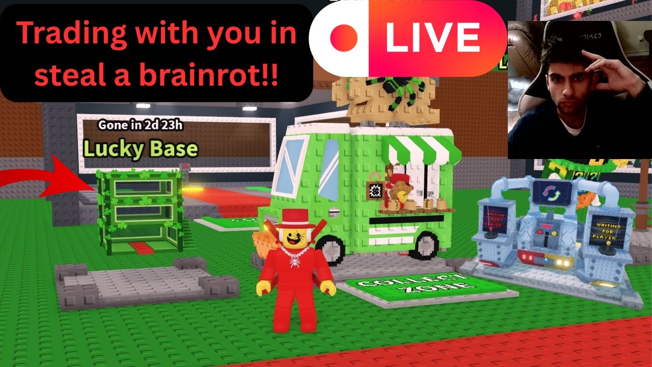 Steal a brainrot trading with viewers Livestream!