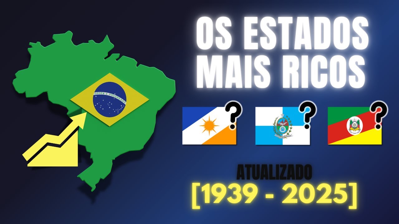 PIB dos Estados Brasileiros (1939 - 2025) ATUALIZADO