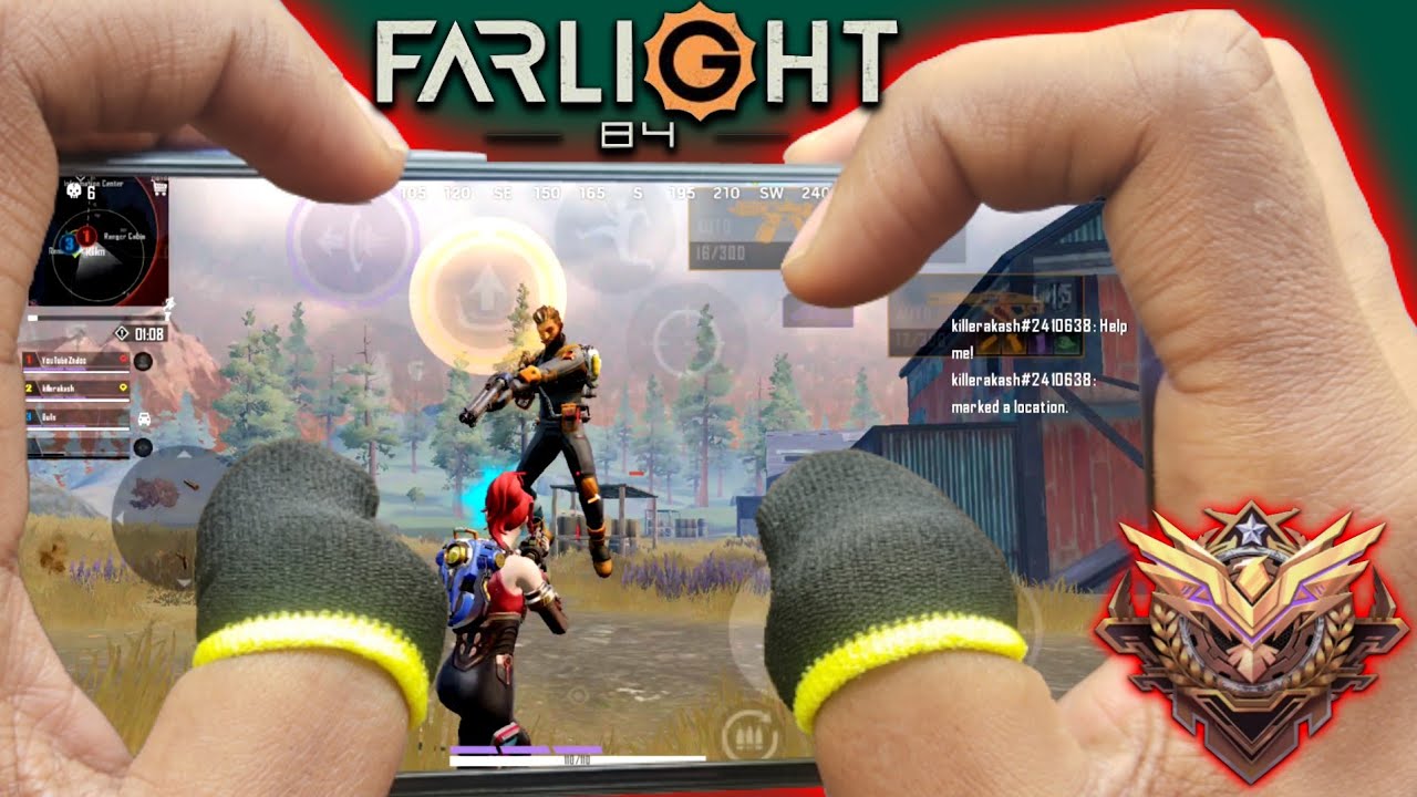 Farlight 84 rush Gameplay || 4 finger claw + Full Gyro - poco f1