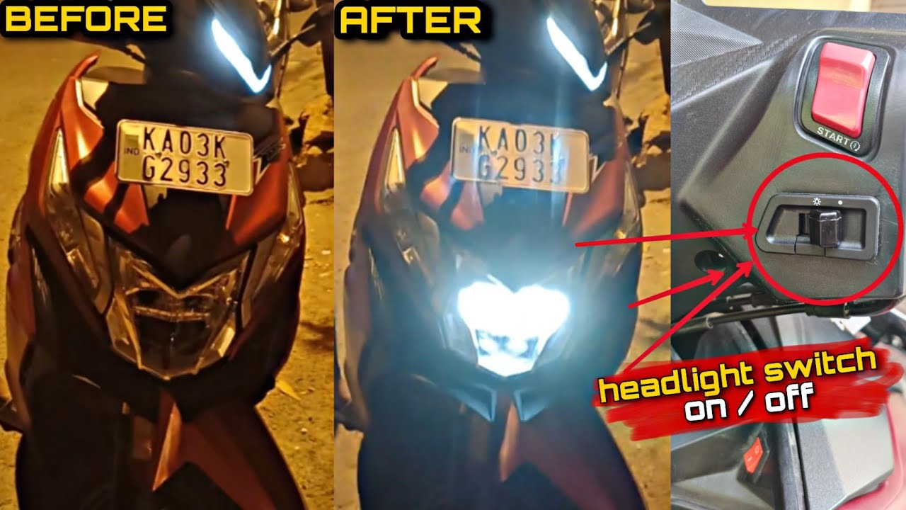 headlight on/off switch for Dio bs6 in Tamil / Vikram Vlogz - VVZ