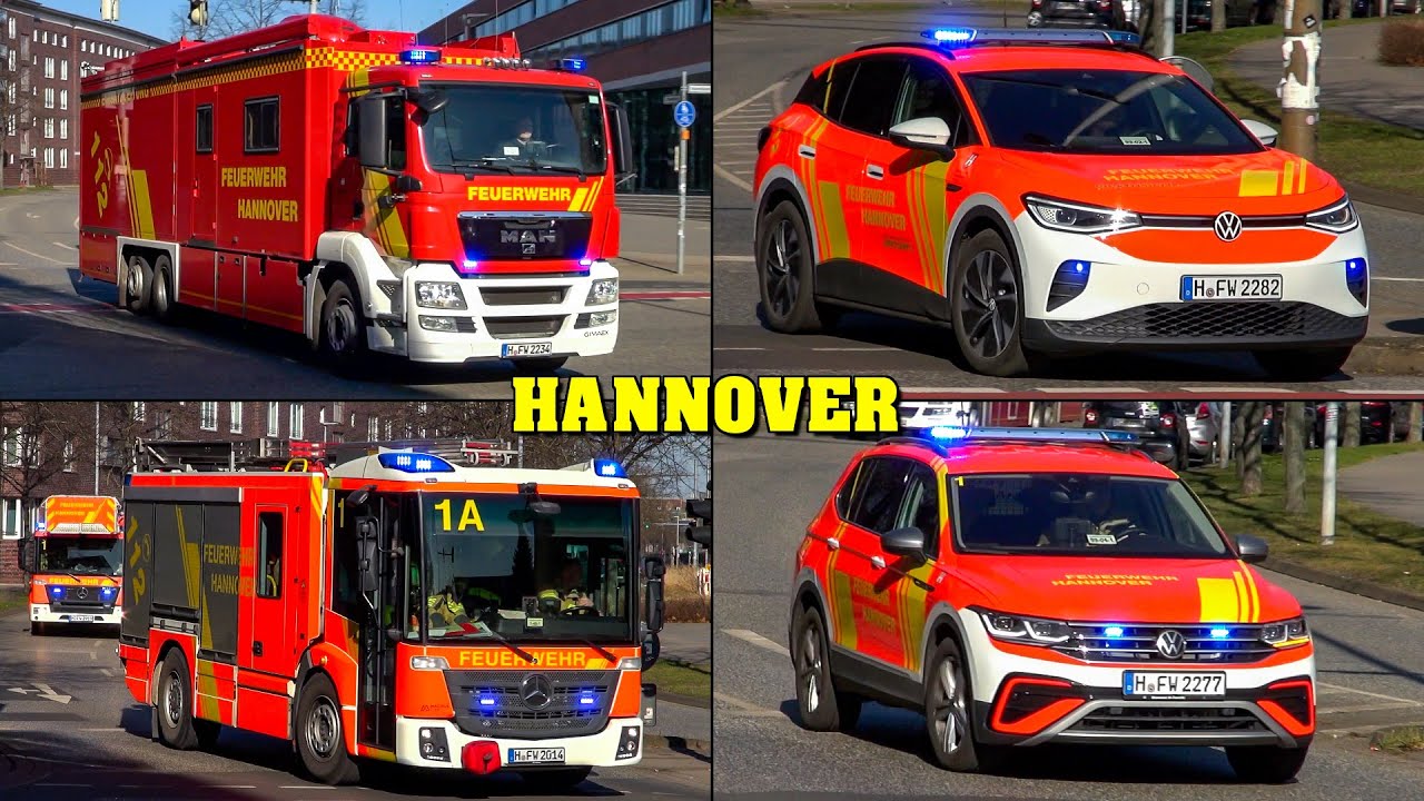 [EXPLOSION bei CONTINENTAL] - Großeinsatz FEUERWEHR HANNOVER | Einsatzfahrten an Feuerwache 1