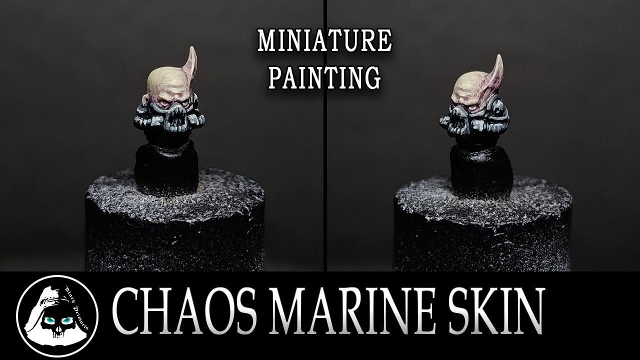 How to paint chaos space marine head and skin