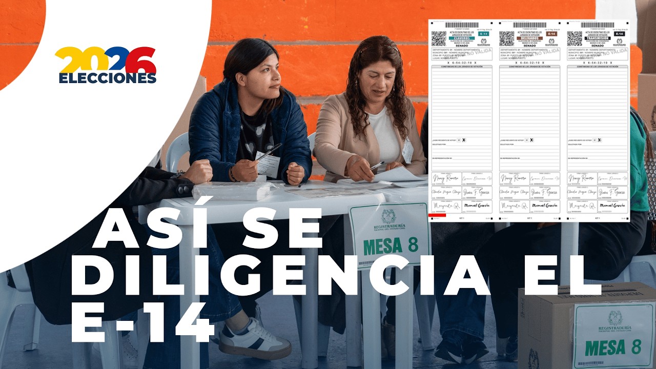 #Elecciones2026🗳️ ¿Cómo deben diligenciar el E-14 o acta electoral los jurados de votación?