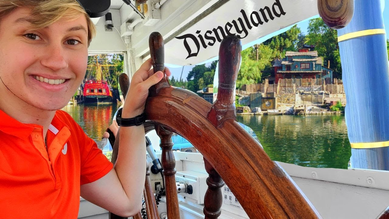 We got to DRIVE the Mark Twain Riverboat at Disneyland!!