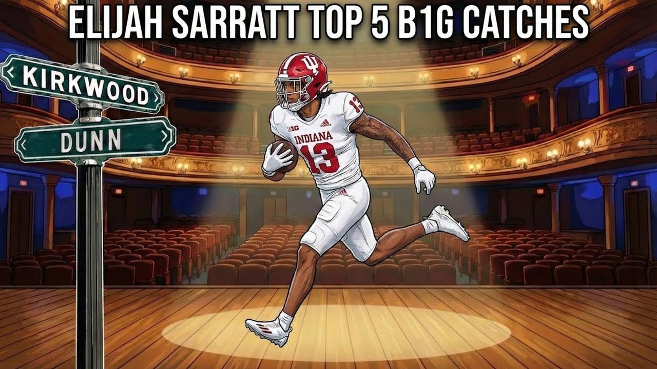 Elijah Sarratt Indiana Football Top 5 B1G Catches - 2025